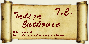 Tadija Ćutković vizit kartica